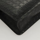 Salvatore Ferragamo Gancini Hand Bag Leather Black Silver Auth BA1103-16