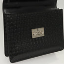Salvatore Ferragamo Gancini Hand Bag Leather Black Silver Auth BA1103-19