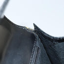 Salvatore Ferragamo Gancini Hand Bag Leather Black Silver Auth BA1103-11