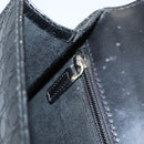 Salvatore Ferragamo Gancini Hand Bag Leather Black Silver Auth BA1103-22