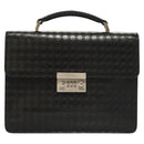 Salvatore Ferragamo Gancini Hand Bag Leather Black Silver Auth BA1103-13