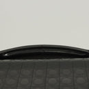 Salvatore Ferragamo Gancini Hand Bag Leather Black Silver Auth BA1103-14