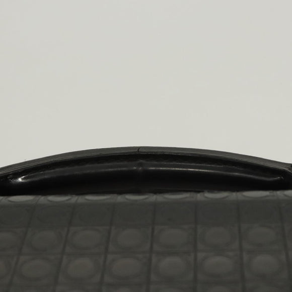 Salvatore Ferragamo Gancini Hand Bag Leather Black Silver Auth BA1103