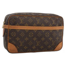 LOUIS VUITTON Monogram Compiegne 28 Clutch Bag M51845 LV Auth BA11031-1