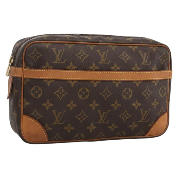 LOUIS VUITTON Monogram Compiegne 28 Clutch Bag M51845 LV Auth BA11031