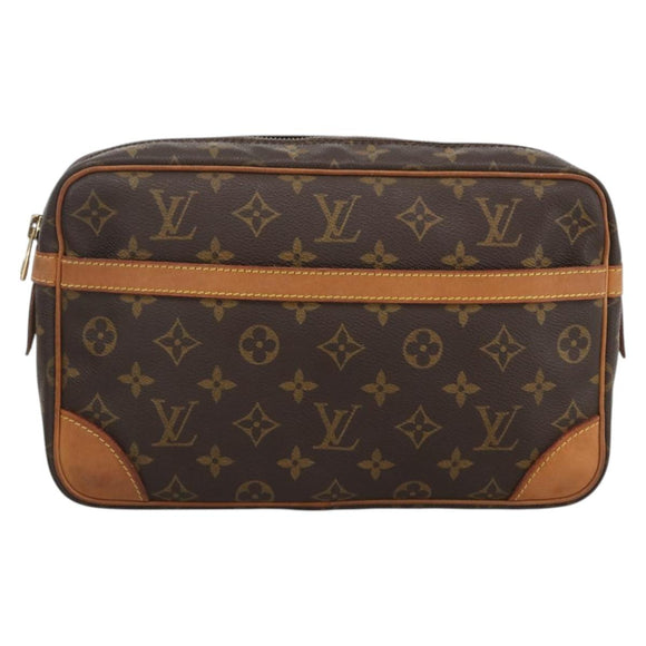 LOUIS VUITTON Monogram Compiegne 28 Clutch Bag M51845 LV Auth BA11031