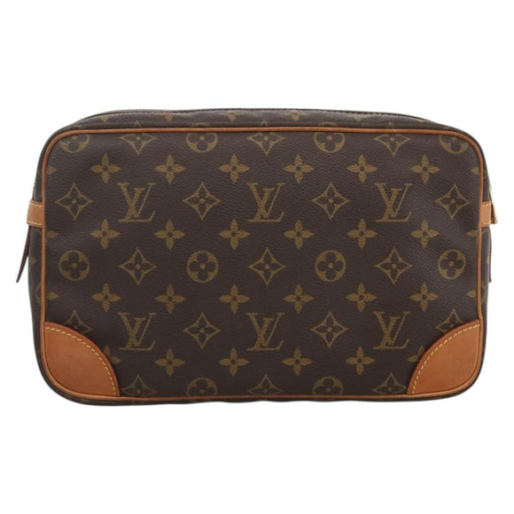 LOUIS VUITTON Monogram Compiegne 28 Clutch Bag M51845 LV Auth BA11031