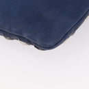 Jimmy Choo Studs Clutch Bag Leather Navy Silver Auth BA11032-15