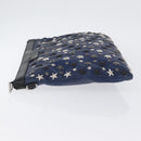 Jimmy Choo Studs Clutch Bag Leather Navy Silver Auth BA11032-4