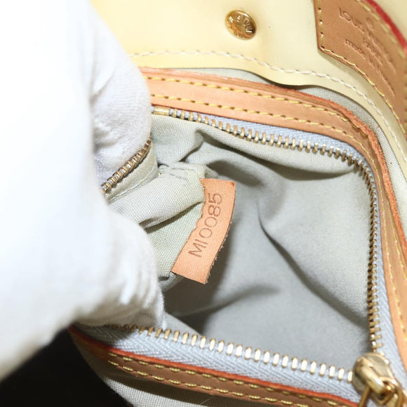 LOUIS VUITTON Monogram Vernis Reade PM Hand Bag Perle M91336 LV Auth BA11033
