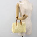 LOUIS VUITTON Monogram Vernis Reade PM Hand Bag Perle M91336 LV Auth BA11033-21