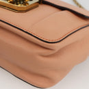 Chloe Chain Elsie Shoulder Bag Leather Pink Gold Auth BA11036V-9