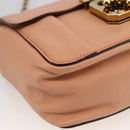 Chloe Chain Elsie Shoulder Bag Leather Pink Gold Auth BA11036V-14