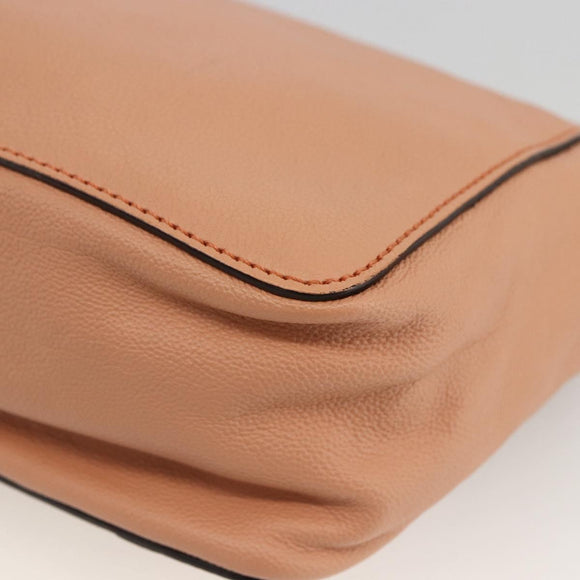 Chloe Chain Elsie Shoulder Bag Leather Pink Gold Auth BA11036V