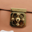 Chloe Chain Elsie Shoulder Bag Leather Pink Gold Auth BA11036V-17