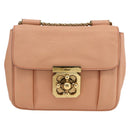Chloe Chain Elsie Shoulder Bag Leather Pink Gold Auth BA11036V-13