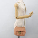 Chloe Chain Elsie Shoulder Bag Leather Pink Gold Auth BA11036V-22