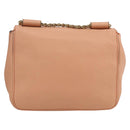 Chloe Chain Elsie Shoulder Bag Leather Pink Gold Auth BA11036V-2