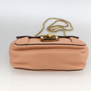Chloe Chain Elsie Shoulder Bag Leather Pink Gold Auth BA11036V-5