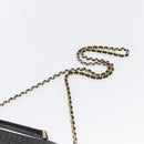 BALLY Quilted Chain Shoulder Bag Leather 2way Black Gold Auth BA11038-14