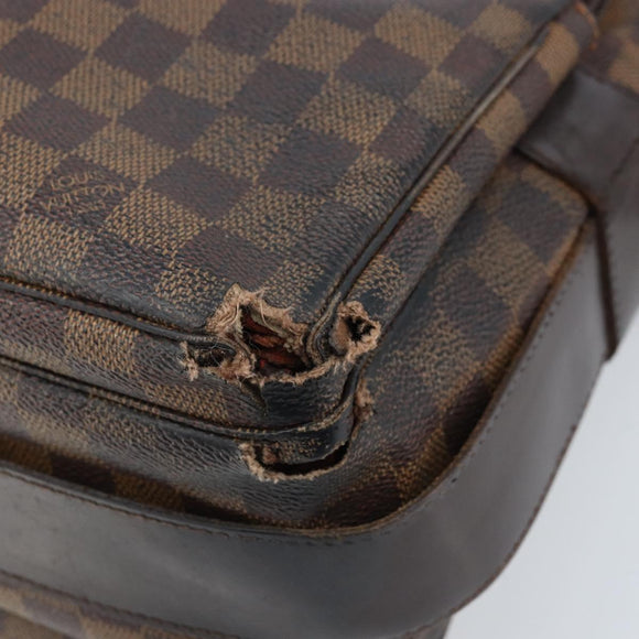 LOUIS VUITTON Damier Ebene Naviglio Shoulder Bag N45255 LV Auth BA11043