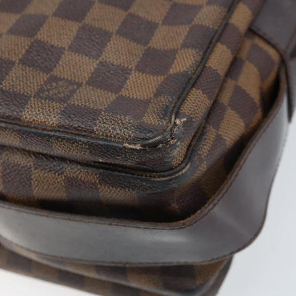 LOUIS VUITTON Damier Ebene Naviglio Shoulder Bag N45255 LV Auth BA11043