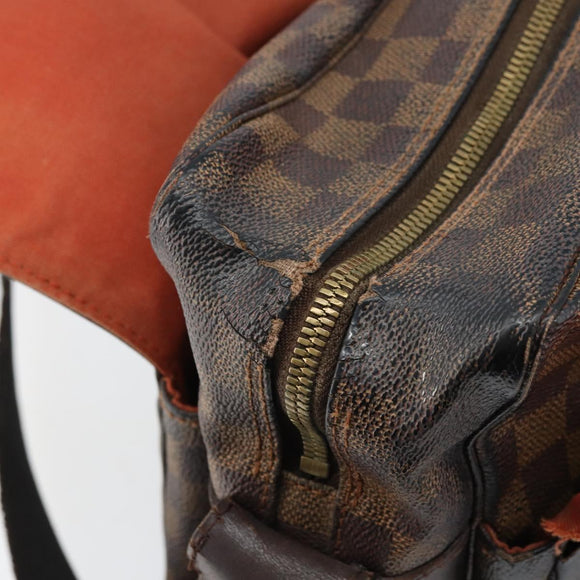 LOUIS VUITTON Damier Ebene Naviglio Shoulder Bag N45255 LV Auth BA11043