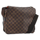 LOUIS VUITTON Damier Ebene Naviglio Shoulder Bag N45255 LV Auth BA11043-1