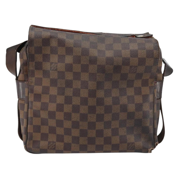 LOUIS VUITTON Damier Ebene Naviglio Shoulder Bag N45255 LV Auth BA11043