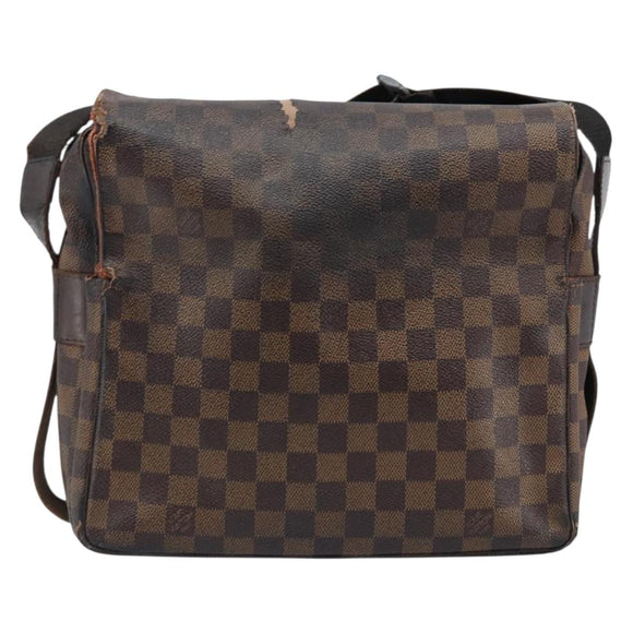 LOUIS VUITTON Damier Ebene Naviglio Shoulder Bag N45255 LV Auth BA11043