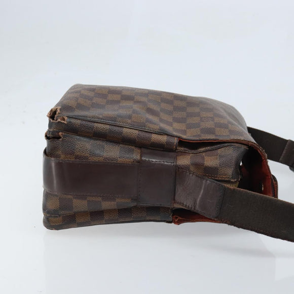 LOUIS VUITTON Damier Ebene Naviglio Shoulder Bag N45255 LV Auth BA11043