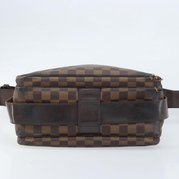 LOUIS VUITTON Damier Ebene Naviglio Shoulder Bag N45255 LV Auth BA11043