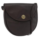 Christian Dior Shoulder Bag Leather Brown Gold Auth BA11045-1
