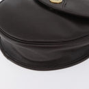 Christian Dior Shoulder Bag Leather Brown Gold Auth BA11045-14