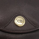 Christian Dior Shoulder Bag Leather Brown Gold Auth BA11045-17