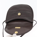 Christian Dior Shoulder Bag Leather Brown Gold Auth BA11045-10