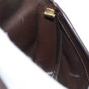 Christian Dior Shoulder Bag Leather Brown Gold Auth BA11045-18
