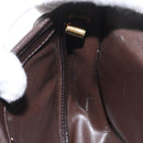 Christian Dior Shoulder Bag Leather Brown Gold Auth BA11045-19