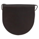 Christian Dior Shoulder Bag Leather Brown Gold Auth BA11045-2