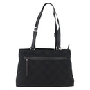 Salvatore Ferragamo Gancini Tote Bag Canvas Leather Black Silver Auth BA11046-2