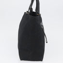 Salvatore Ferragamo Gancini Tote Bag Canvas Leather Black Silver Auth BA11046-5