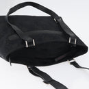 Salvatore Ferragamo Gancini Tote Bag Canvas Leather Black Silver Auth BA11046-6