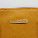 BURBERRY Hand Bag Leather Yellow Gold Auth BA11047-14