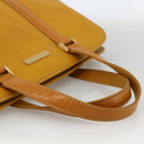 BURBERRY Hand Bag Leather Yellow Gold Auth BA11047-7