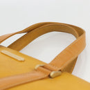 BURBERRY Hand Bag Leather Yellow Gold Auth BA11047-8