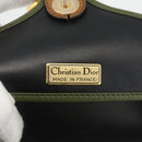 Christian Dior Shoulder Bag Leather Khaki Gold Auth BA11048-17
