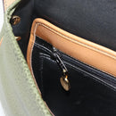 Christian Dior Shoulder Bag Leather Khaki Gold Auth BA11048-20