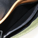Christian Dior Shoulder Bag Leather Khaki Gold Auth BA11048-21