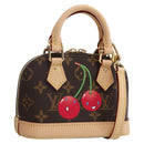 LOUIS VUITTON Monogram Cherry Nano Alma Hand Bag M13416 LV Auth BA11050SM-1