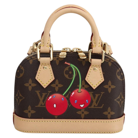 LOUIS VUITTON Monogram Cherry Nano Alma Hand Bag M13416 LV Auth BA11050SM